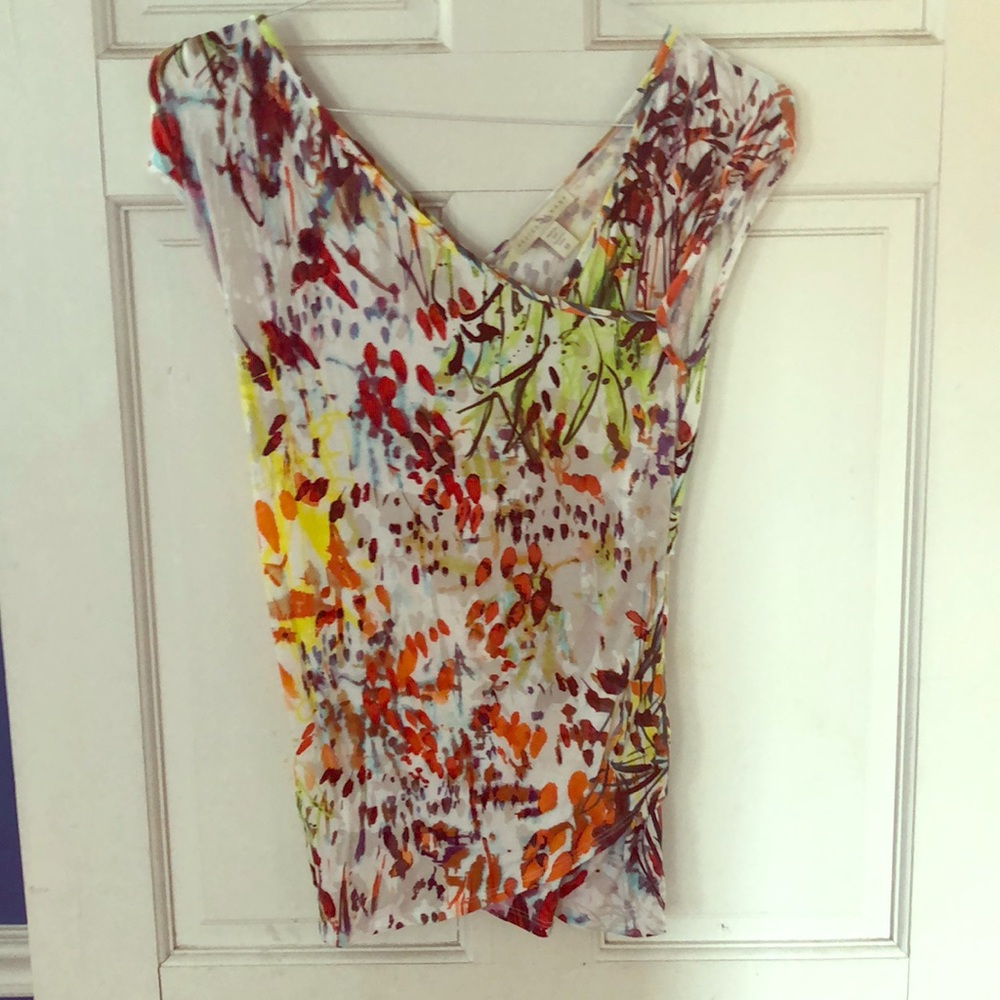 Anthropologie v-neck ruched top, M